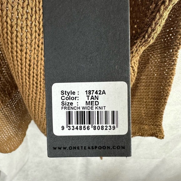 One Teaspoon Luxe Wide French Knit Top Tan Size Medium - Picture 5 of 8